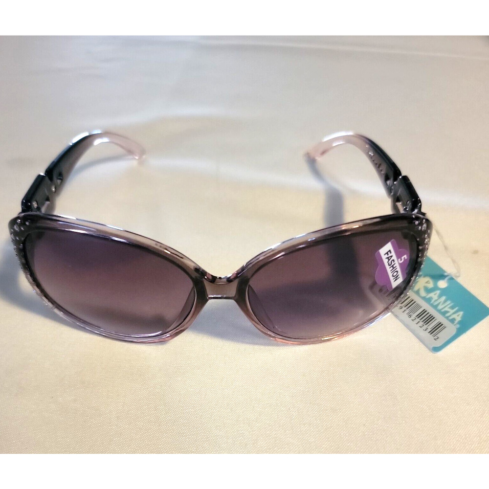 Piranha Womens Fashion Sunglasses Bling Style # 62123 Purple Clear Design